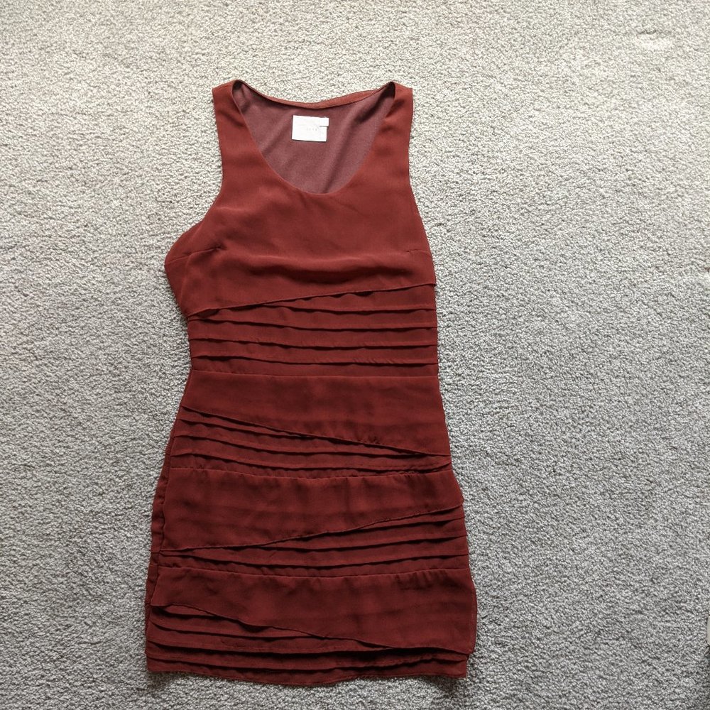Lush Textured Maroon Dress